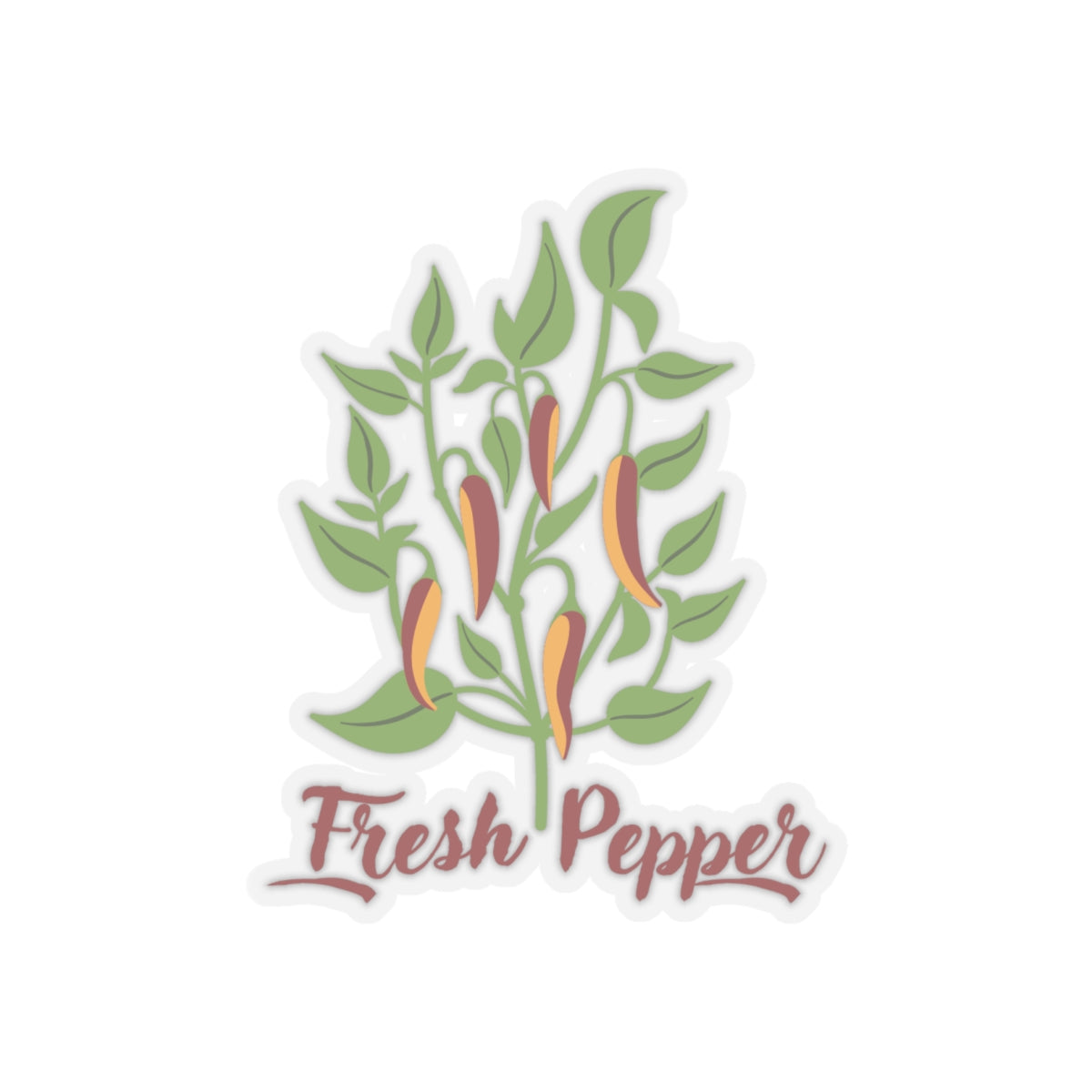 Fresh Pepper Sticker Medium Green