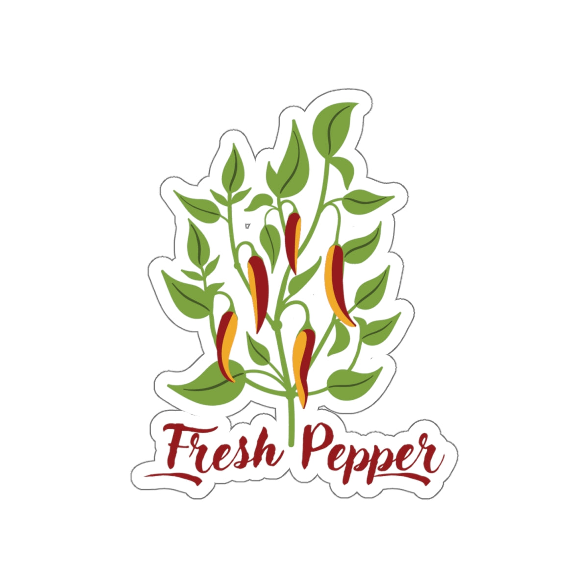 Fresh Pepper Sticker Medium Green