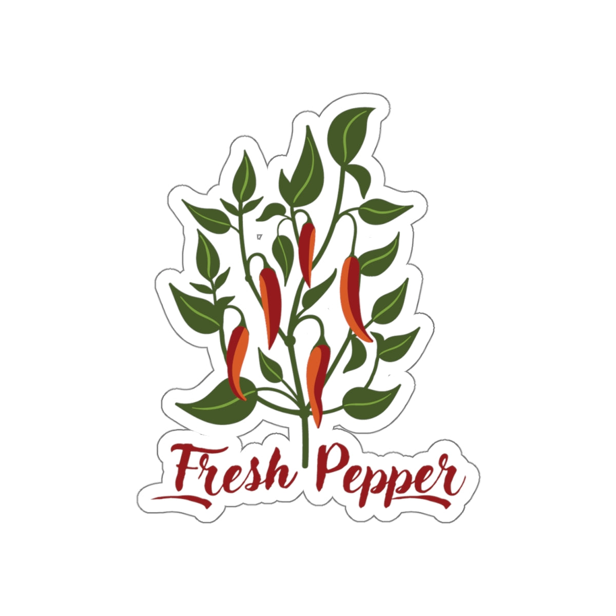 Fresh Pepper Sticker Dark Green