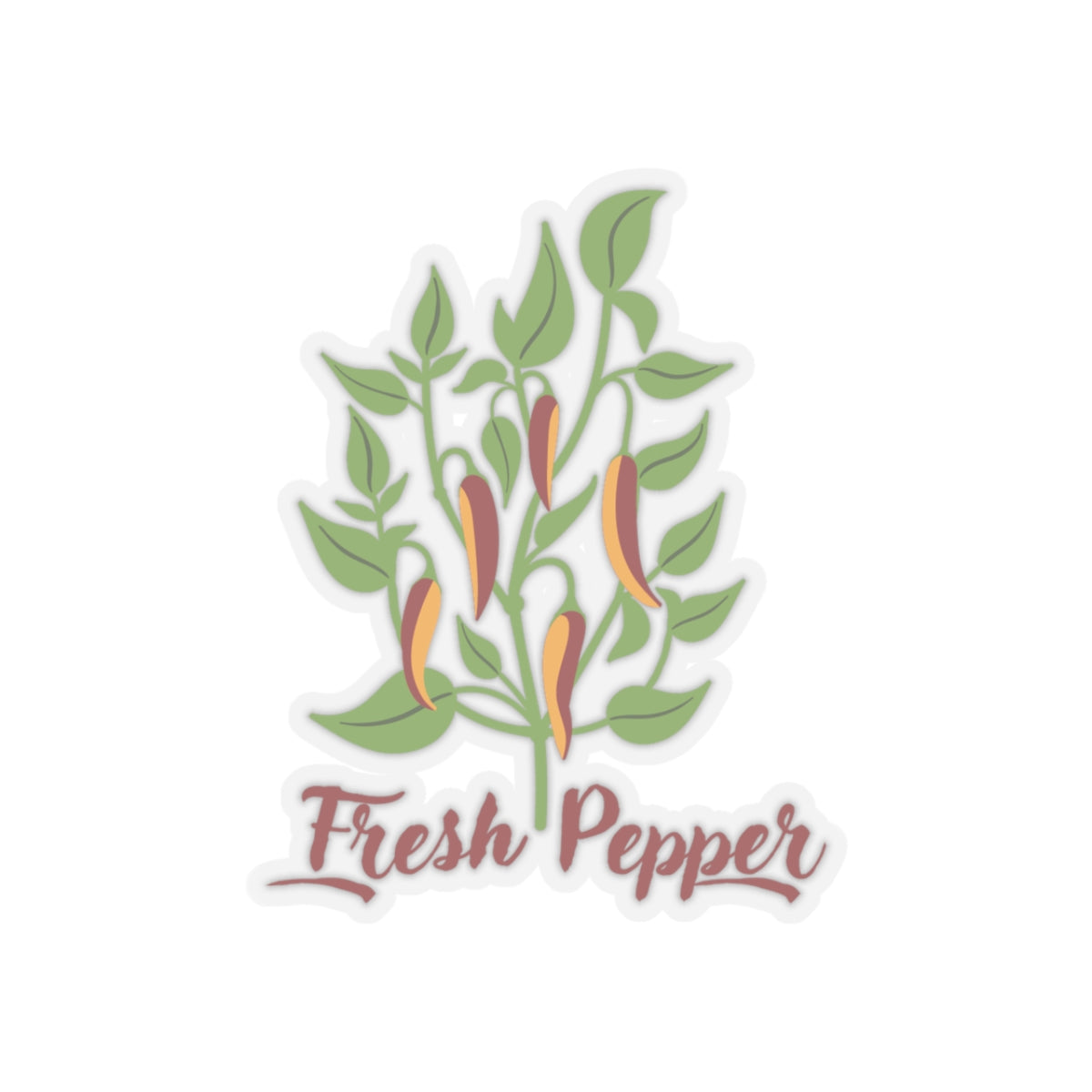 Fresh Pepper Sticker Medium Green