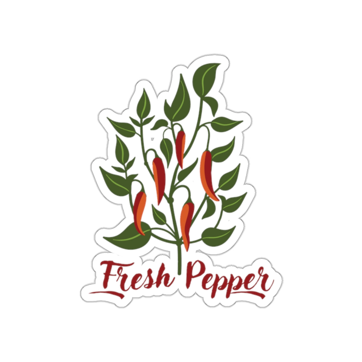 Fresh Pepper Sticker Dark Green