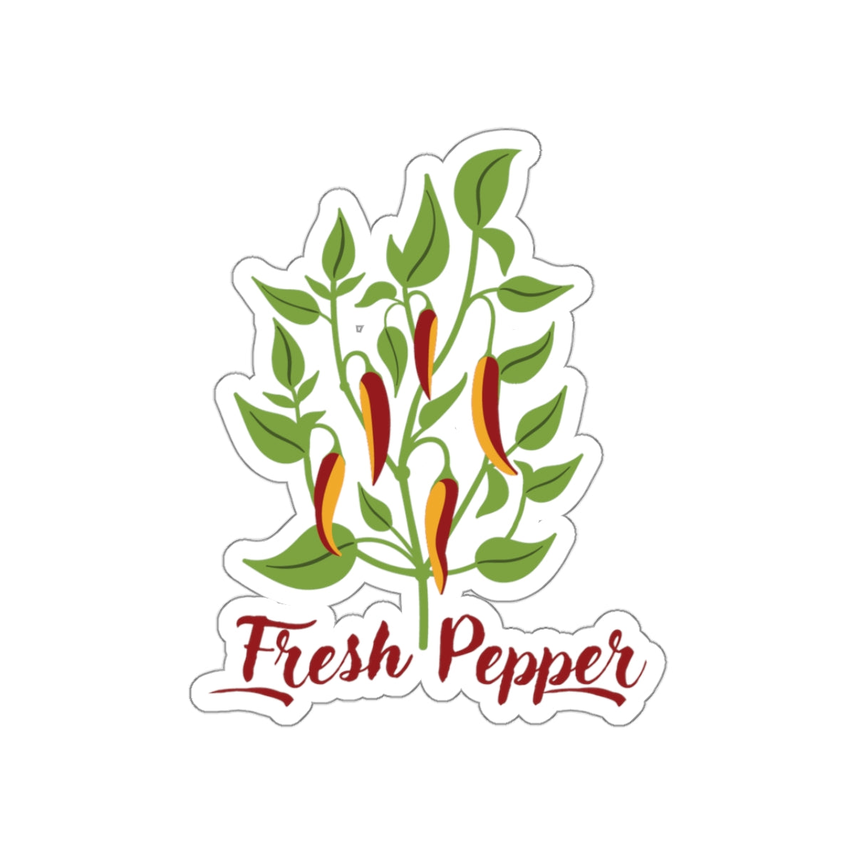 Fresh Pepper Sticker Medium Green